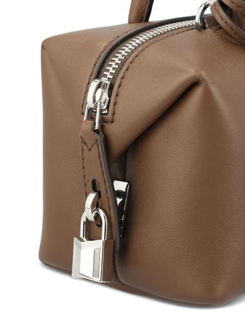 Max Mara Holdalls padlock-detail leather tote bag - Brown