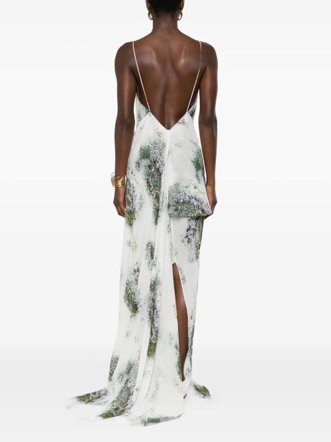 Christopher Esber cowl-neck slip maxi dress - White