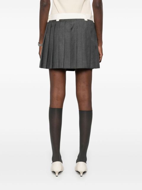 Miu Miu pleated mini skirt - Grey