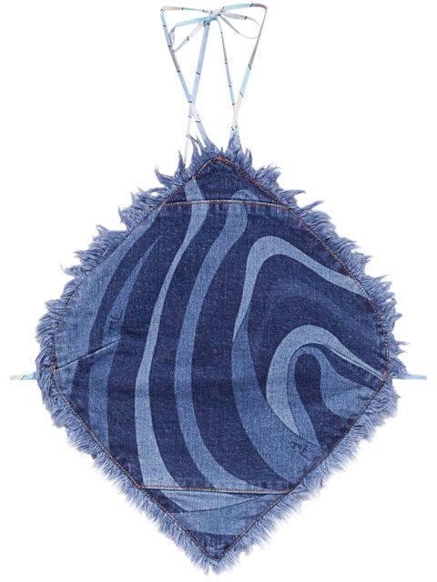 PUCCI denim halterneck top - Blue - zdjęcie produktu nr 1