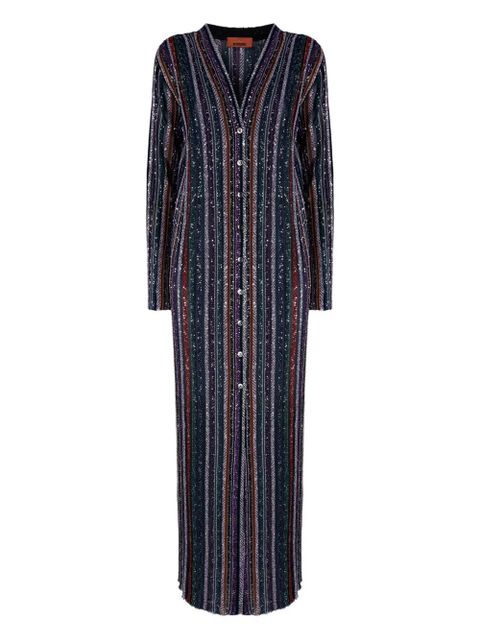 Missoni striped-pattern sequin-embellishment cardigan - Blue - zdjęcie produktu nr 1
