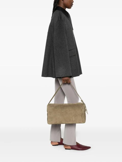 Elleme large Trousse suede zip-fastening shoulder bag - Green