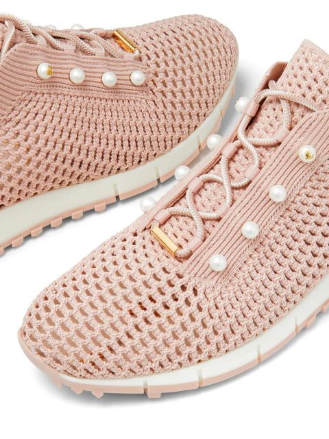Jimmy Choo Veles pearl-embellished sneakers - Pink