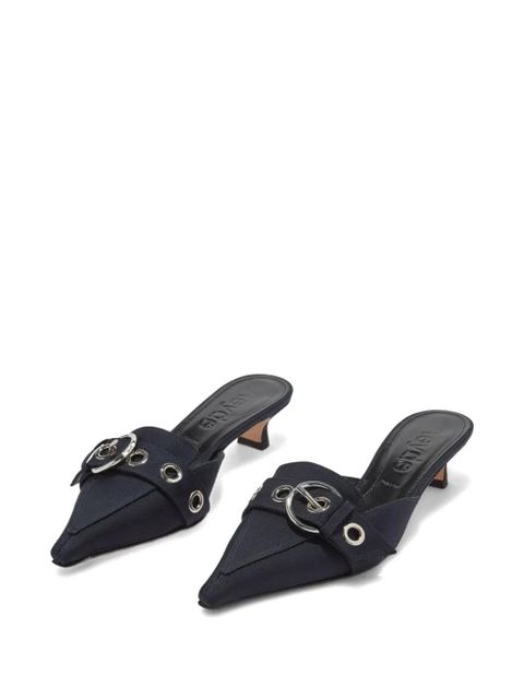 Aeyde 35mm Danielle decorative-buckle mules - Blue - zdjęcie produktu nr 2