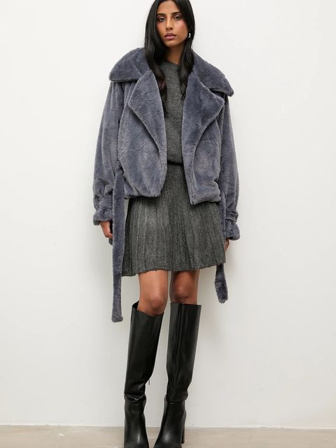 Answear.LAB kurtka kolor szary przejściowa - zdjęcie produktu nr 1