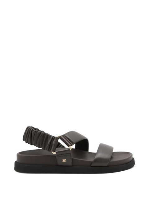 Max Mara ruched slingback leather sandals - Brown - zdjęcie produktu nr 1