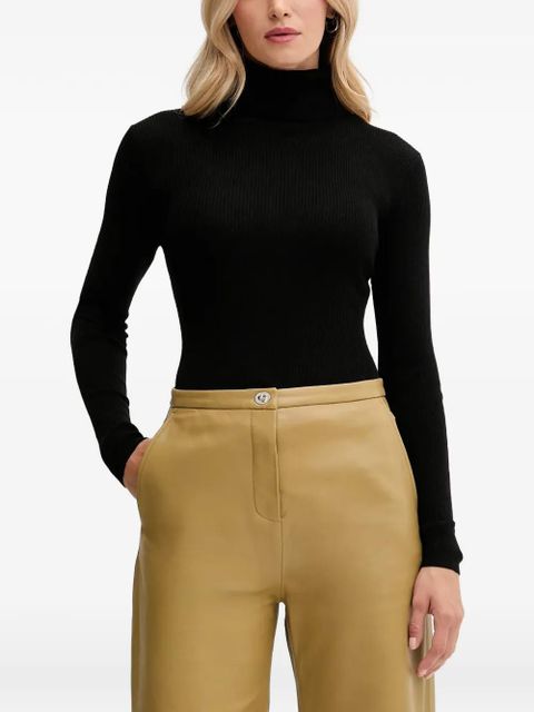 MC2 Saint Barth roll-neck ribbed top - Black - zdjęcie produktu nr 1