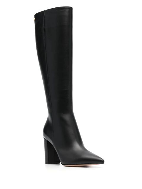 Gianvito Rossi 90mm point-toe leather boots - Black - zdjęcie produktu nr 2