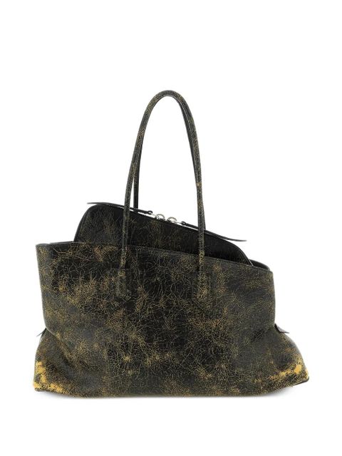 The Attico medium La Passeggiata embossed-logo shoulder bag - Brown - zdjęcie produktu nr 1