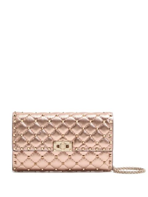 Valentino Garavani Rockstud Spike quilted clutch bag - Pink - zdjęcie produktu nr 1