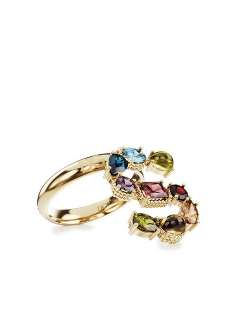 Dolce & Gabbana 18kt yellow gold Rainbow Alphabet S ring
