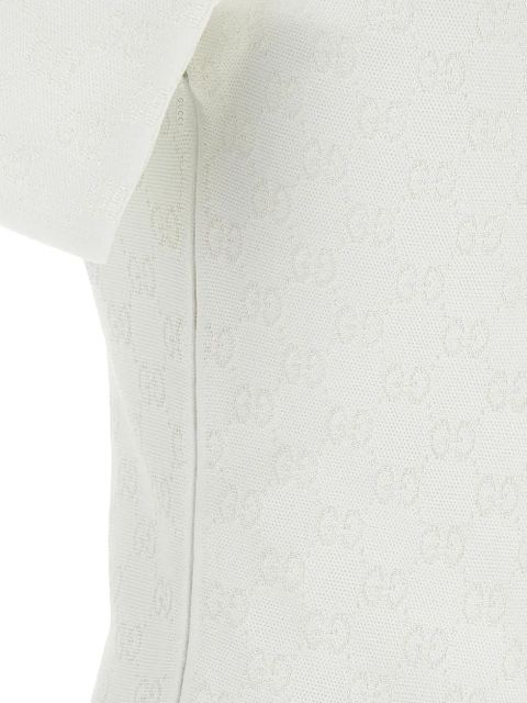 Gucci jacquard round-neck GG dress - White