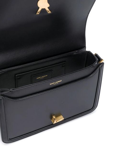 Saint Laurent monogram leather shoulder bag - Black