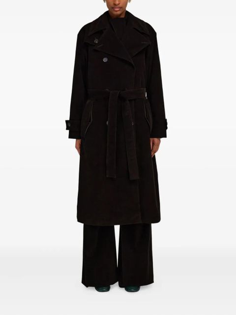 Ferragamo corduroy trench - Brown