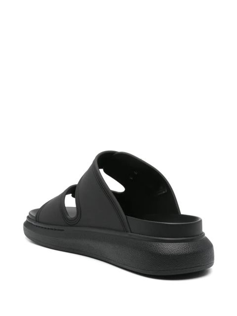 Alexander McQueen logo-engraved sandals - Black