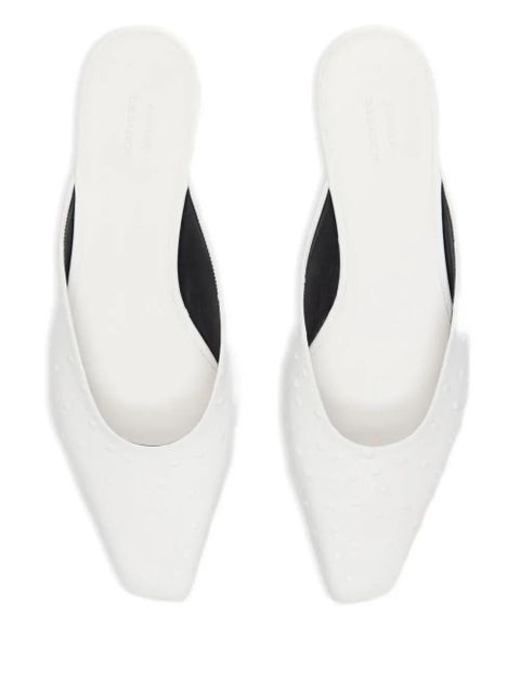 LouLou de Saison Alix square-toe mules - White