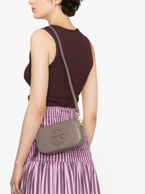 Tory Burch mini Miller leather crossbody bag - Brown