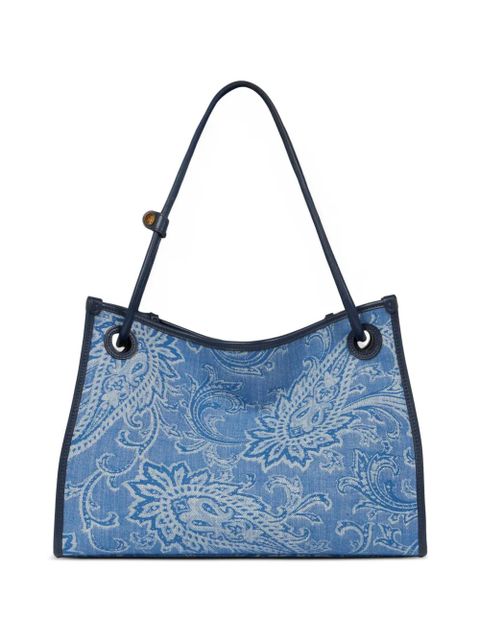ETRO jacquard denim medium tote bag - Blue - zdjęcie produktu nr 1
