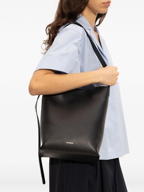 Jil Sander small leather strap shoulder bag - Black - zdjęcie produktu nr 2