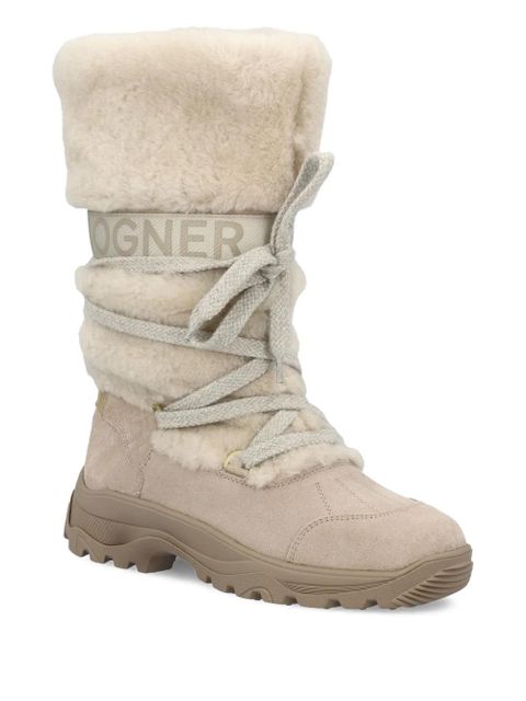BOGNER shearling lace-up boots - Neutrals - zdjęcie produktu nr 2