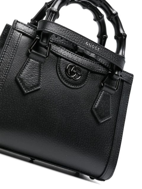 Gucci mini Diana leather tote bag - Black