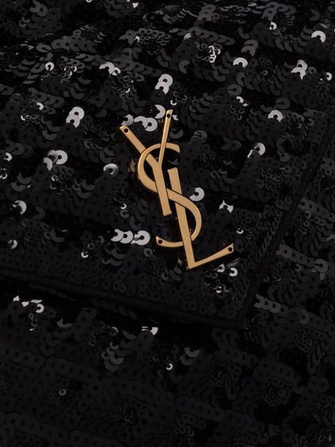 Saint Laurent Joe sequin-embellished backpack - Black