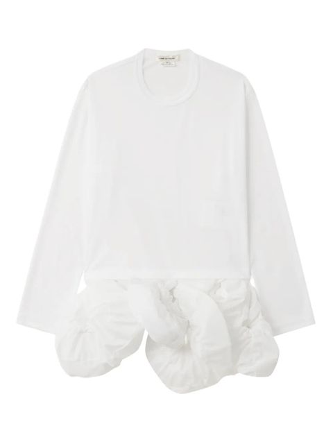 Comme Des Garçons panelled long-sleeve T-shirt - White - zdjęcie produktu nr 1