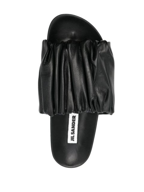 Jil Sander leather platform sandals - Black