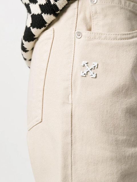 Off-White high waist straight-leg jeans - Neutrals