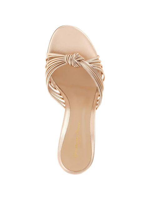 Gianvito Rossi Sofia laminated knotted sandals - Pink - zdjęcie produktu nr 2