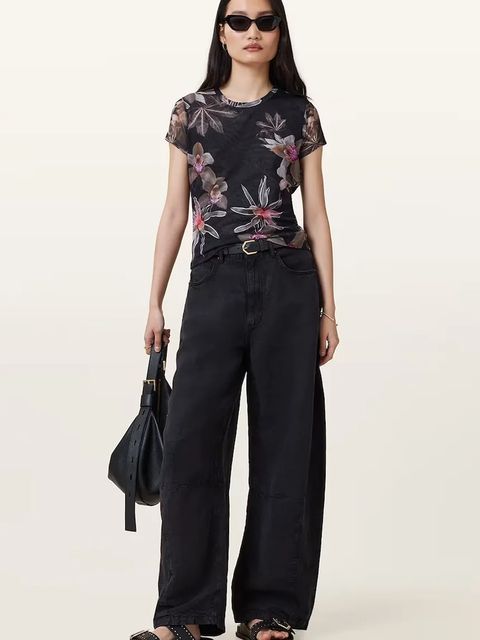 AllSaints t-shirt ELLIE damski kolor czarny W267JC