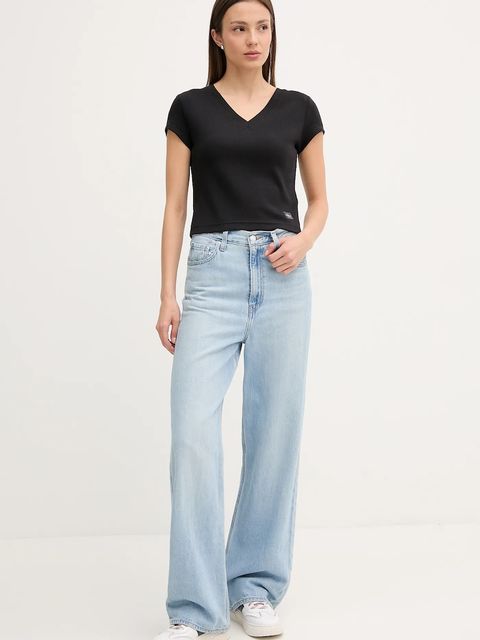 Calvin Klein Jeans t-shirt damski kolor czarny LV047C910G - zdjęcie produktu nr 2