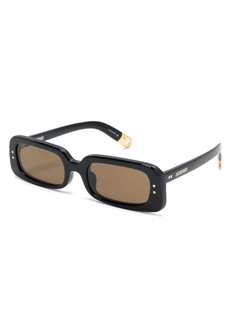 Jacquemus rectangle-frame sunglasses - Black - zdjęcie produktu nr 2