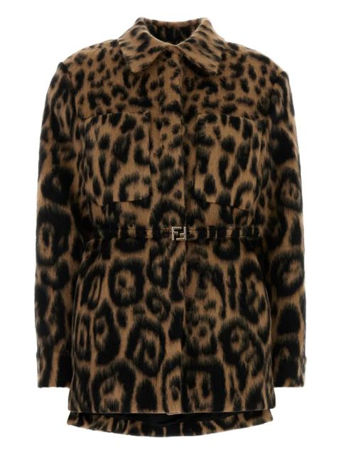 FENDI animal-print jacket - Brown - zdjęcie produktu nr 1