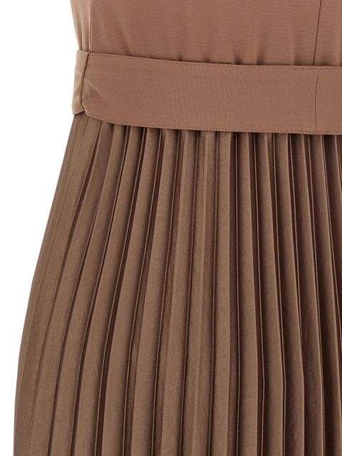 Weekend Max Mara Samuele pleated belted midi dress - Brown - zdjęcie produktu nr 2