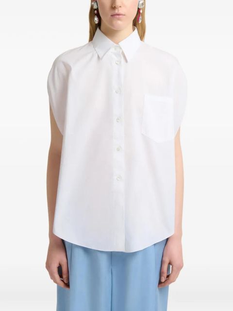 Marni cotton pocket shirt - White
