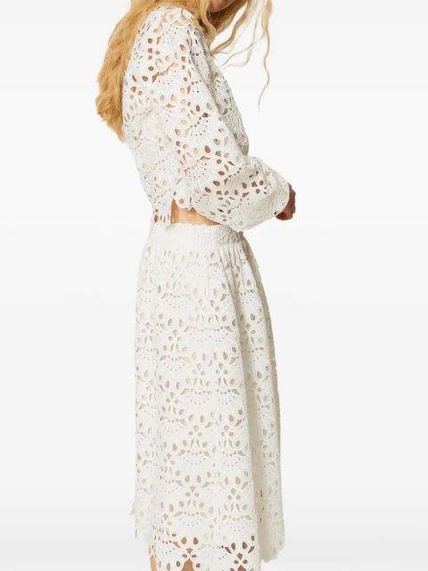 TWINSET macramé-woven blouse - White