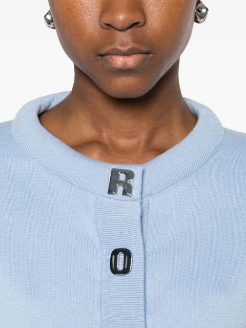 ROTATE BIRGER CHRISTENSEN logo-button cardigan - Blue