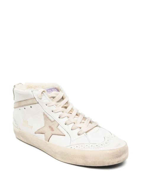 Golden Goose Mid Star Nappa upper shiny sneakers - White