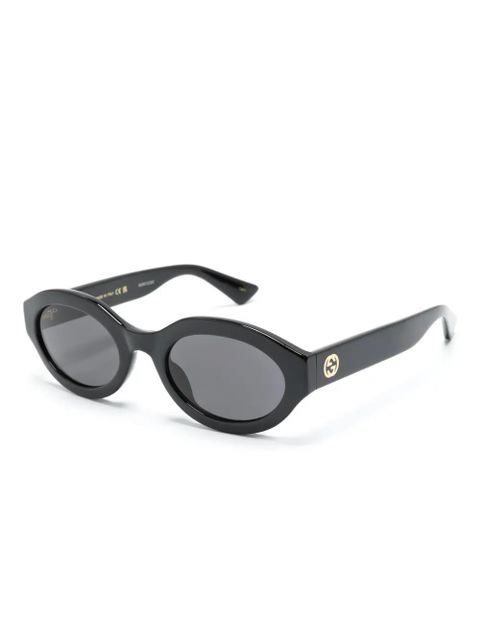 Gucci Eyewear oval-frame sunglasses - Black - zdjęcie produktu nr 2