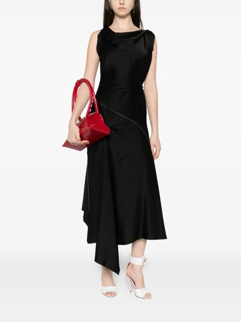 Victoria Beckham cowl-neck asymmetric dress - Black - zdjęcie produktu nr 2