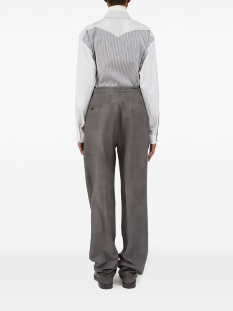 Maison Margiela drawstring straight-leg trousers - Grey