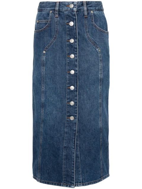 MARANT ÉTOILE Vandy denim midi skirt - Blue - zdjęcie produktu nr 1
