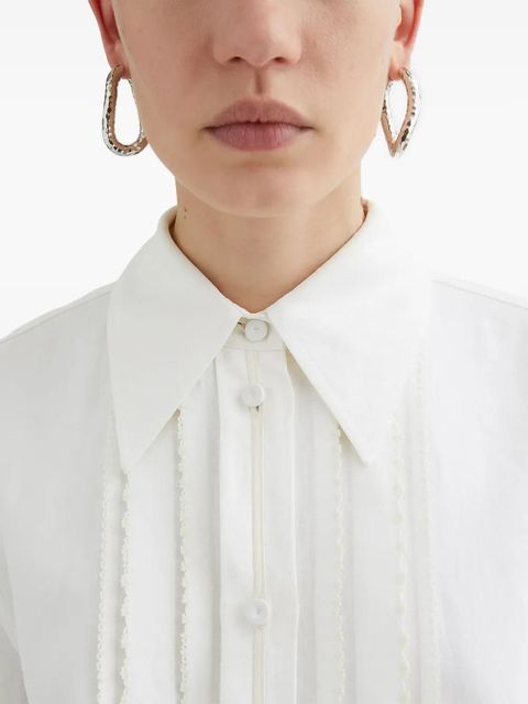 Jil Sander pleated long sleeves shirt - White - zdjęcie produktu nr 2