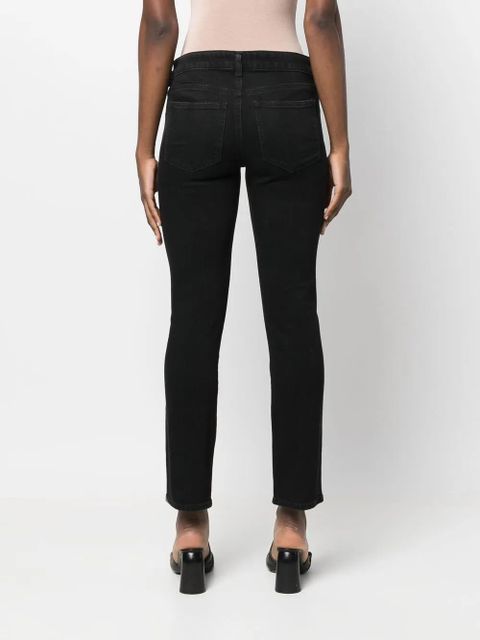 Diesel low-rise flared crop jeans - Black