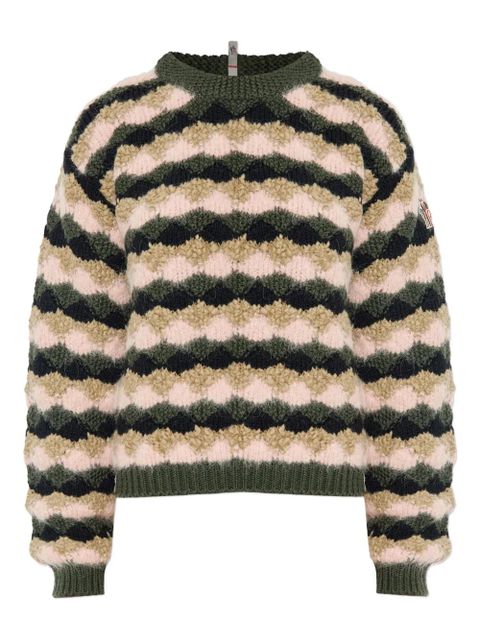 Moncler Grenoble striped-pattern sweater - Pink - zdjęcie produktu nr 1