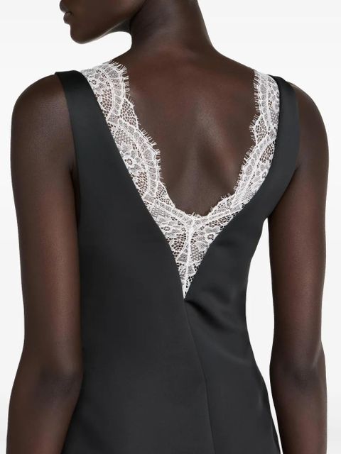 JW Anderson draped-hem V-neck dress - Black