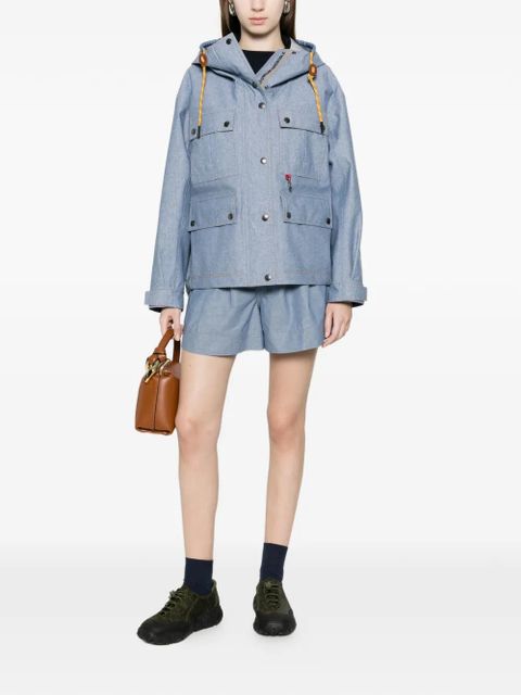 Moncler Grenoble high-waist chino shorts - Blue - zdjęcie produktu nr 2