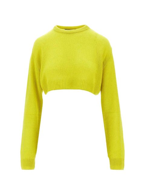 Balenciaga crew-neck cropped top - Yellow - zdjęcie produktu nr 1