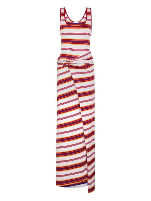 Rabanne striped maxi dress - White